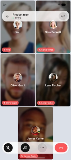An ongoing video call