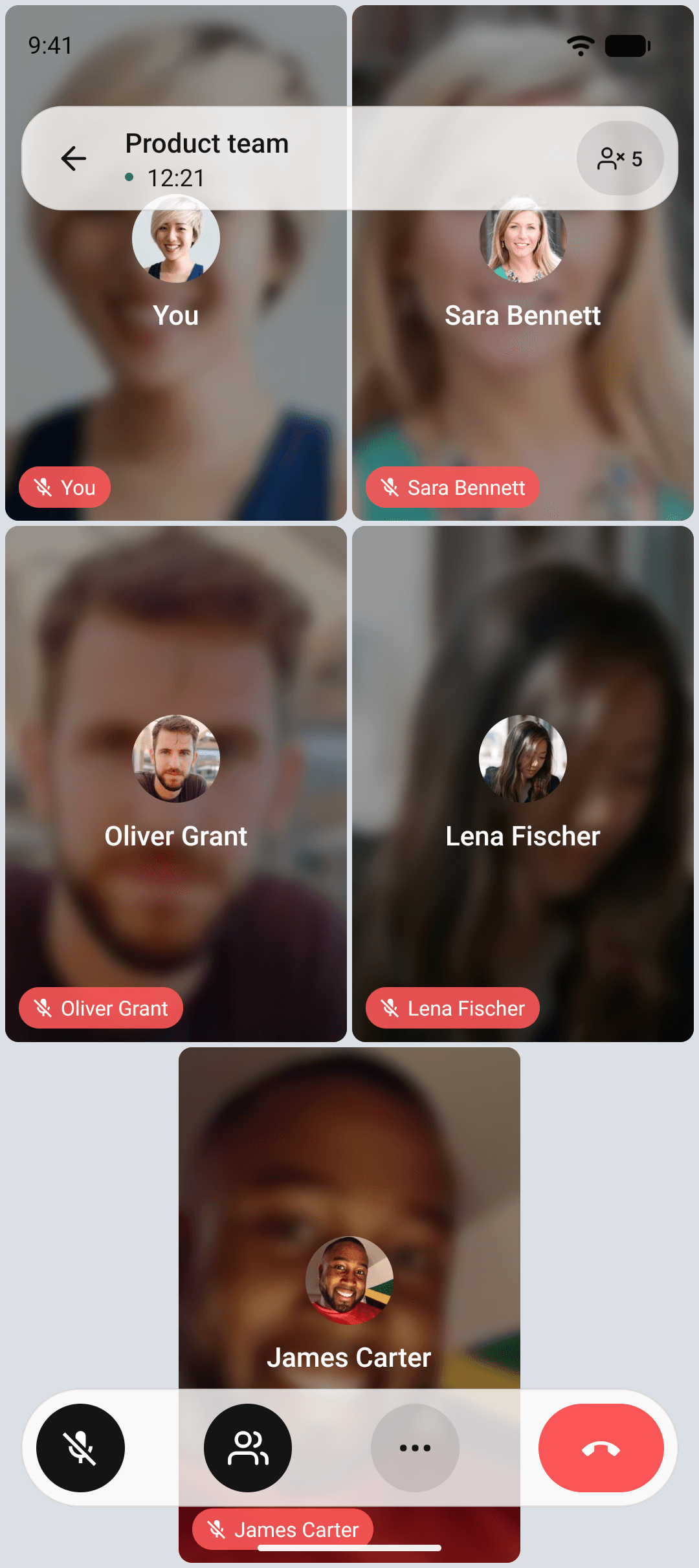 An ongoing video call